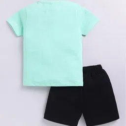 LITTLE NINJA Boys Printed Round Neck Pure Cotton T-shirt With Shorts image 3