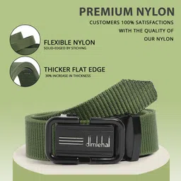 lyvi Men Casual Green Nylon Belt image 2