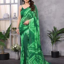 Nirmohi Fashion Tie and Dye Pure Georgette Saree-picture-15