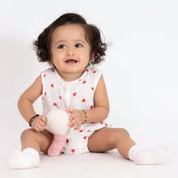 haus & kinder Infants Heart Printed Pure Cotton Bodysuit-picture-14