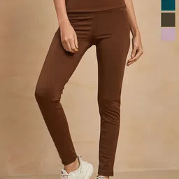 COLOR CAPITAL Women Pack of 4 Skin Fit Antimicrobial Tights-picture-31