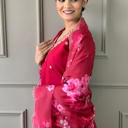 ATOXIC Women Red Chanderi Silk Kurta Sets image 4