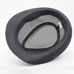 Zacharias Unisex Black Self Design Fedora Hat image 4