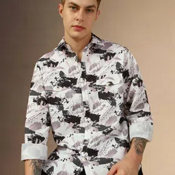 Dennis Lingo Men Opaque Printed Casual Shirt-image-36
