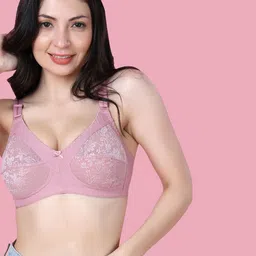 SHYAM SONS FLAIR Pack Of 3 Floral Self Design Full Coverage Minimizer Bra image 4