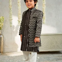 Aj DEZInES Boys Embroidered Sherwani Set image 2