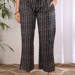 YASH GALLERY Women Ethnic Motifs Printed Regular Pure Cotton Kurta with Palazzos & With Dupatta image 3