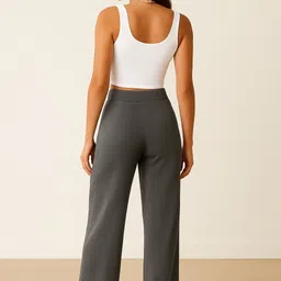 fabflee Pack of 2 Women Comfort Fit Multicolor Cotton Blend Trousers image 4