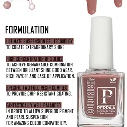 PERPAA Colorich Quick Dry Long Lasting Nail Polishes - 10ml Each Orange 15 & Coco Brown16 image 4