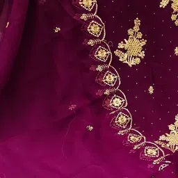 KALINI Ethnic Motifs Embroidered Zari Unstitched Dress Material image 2