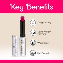 SHRYOAN Non-Transfer Waterproof Smudge-Proof Matte Lipstick - Shade SH02 image 5