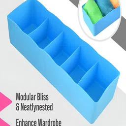 Kuber Industries Yellow 5 Pieces Reusable Multi-Utility Organisers image 4