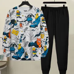 tripr Men Night Suit Set Multicolor Printed-picture-20