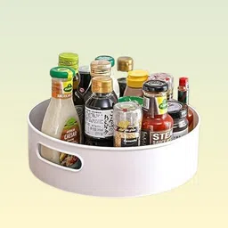 anyex Plastic 360-degree Spinning Holder Serving Tray – House & Cooking Area Storage Basket-picture-27