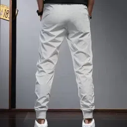 houseofcommon Pack of 2 Men Solid Grey, Dark Blue Track Pants image 2