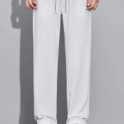 libja Men Solid White Track Pants-picture-46