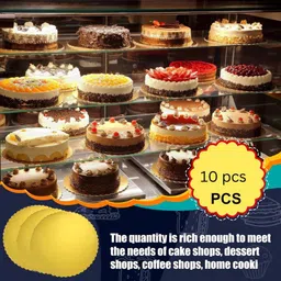 trendytrolley 10 Pcs Flower Cake Board Base 8 inch +10 inch 5 pcs Each | Round Cake Boards Paper Cake Server image 3