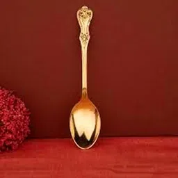 denique Brass Nakshi Design Dinner Spoons Set,Table Tea,Coffee Spoon Brass Table Spoon, Tea Spoon Set image 5