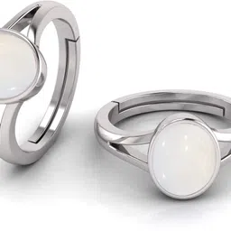 pranjal gems Natural 12.25 Ratti Opal Gemstone Ring Alloy Opal Sterling Silver Plated Ring-picture-15