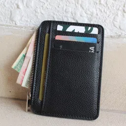 biza collection Men & Women Travel Black Artificial Leather Card Holder image 1