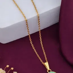 SZN Set Of 2 Gold-Plated Oval Shaped Pendants With Chains image 3