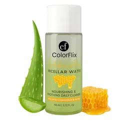 COLORFLIX Golden Aloe Micellar Water With Chamomile & Honey Makeup Remover - 110ML-image-36