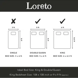 LORETO Blue Floral 210 TC Bedsheet with 2 Pillow Covers image 4