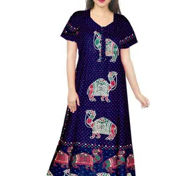 AAKARSHANA CREATION Women Printed Cotton Nightdress-image-70