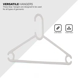 Kuber Industries 18-Pcs White Supreme Plastic Clothes Hangers With Hook image 4