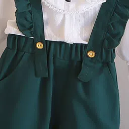 StyleCast x Revolte Infant Girls Cotton Straight Leg Dungaree With Top image 4