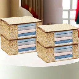 AMAK INC Beige Fabric Multi-Utility Wardrobe Organisers-picture-38