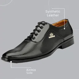 GULASS WICK Textured Derbys Formal Shoes image 4