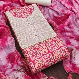 KALINI Embroidered Pure Cotton Unstitched Dress Material-picture-26