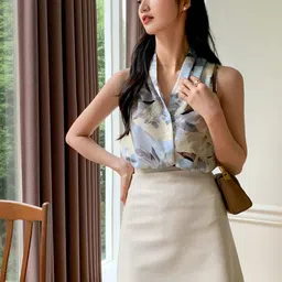 HERE&NOW Women Blue Floral Print Top-picture-41