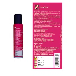Z-MAGNETISM FOR MEN Classic Set Of 3 Long Lasting Deodorant Body Spray - 120ml(99g) Each image 2