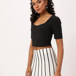 DressBerry Angelical Gathered Crop Corset Top image 2