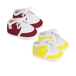 NESKA MODA Kids-Unisex Maroon Cotton Booties-image-64