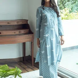 Anni Designer Ethnic Motifs Printed Round Neck Straight Kurta With Palazzos-image-80