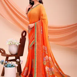 DIVASTRI Ethnic Motifs Printed Saree image 3