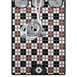 The Furnishing Tree Washing Machine Cover Checkered Pattern Grey Compatible for Whirlpool 7.5 Kg Fu image 2