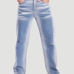 Roadster Men Relaxed Fit Mid-Rise Low Distress Light Fade Jeans-picture-33