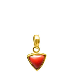 GenZcomplex Red Gold-Plated Coral Triangular Pendants-picture-18
