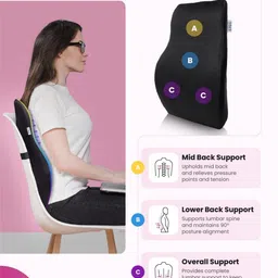 UltraCare PRO Black Memory Foam Filled Cotton Lightweight Therapedic Pillow image 2