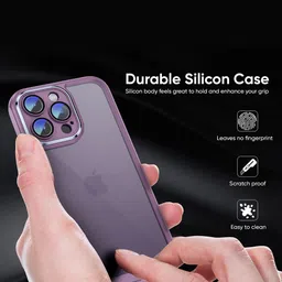 QRIOH Solid Printed iPhone 14 Pro Max Back Case Mobile Accessories image 2