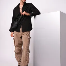 VASTRADO Slim Fit Textured Long Sleeves Shirt image 4