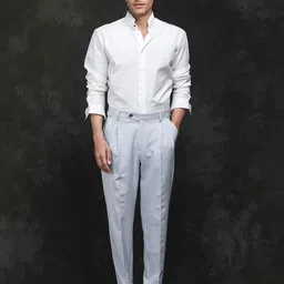 RARE RABBIT Men Textured Striped Tailored Trousers-picture-33