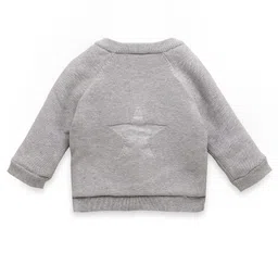 THE BABY TRUNK Kids Knitted Cardigan With Contrast Pink Sherpa Lining image 2