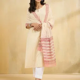 Fabindia Geometric Printed Cotton Silk Dupatta image 5