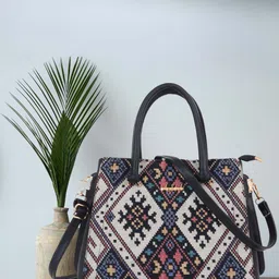LIKE STYLE Ethnic Motifs Textured Structured Shoulder Bag-picture-39