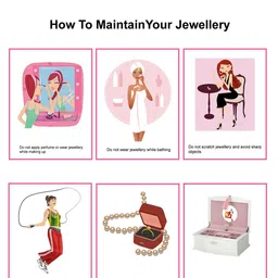 LUCKY JEWELLERY Gold-Plated Cubic Zirconia Chained Nosepin image 3